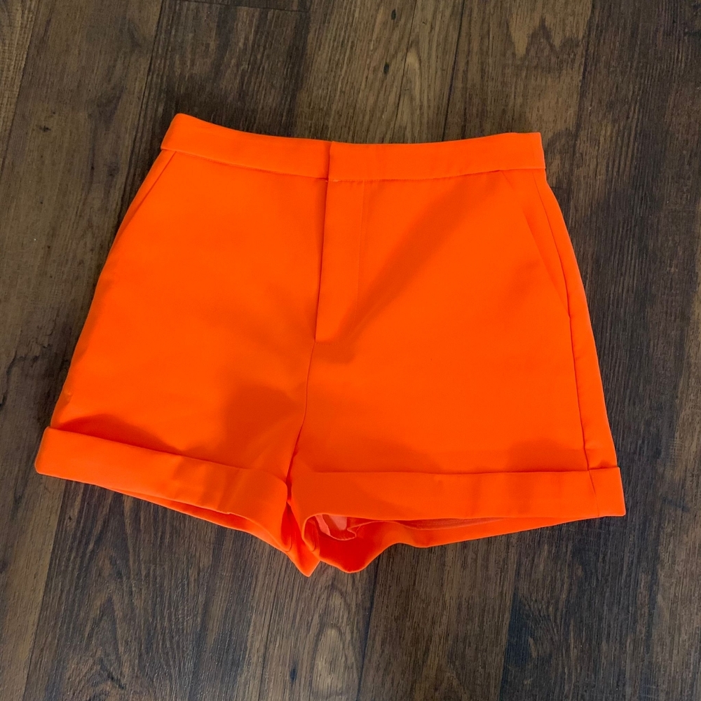 Endless Rose Orange High Waisted Women’s Shorts Size M